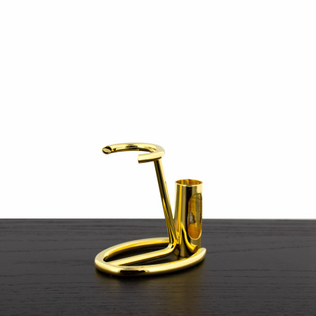 Omega 27mm Gold Shaving Brush and Razor Stand